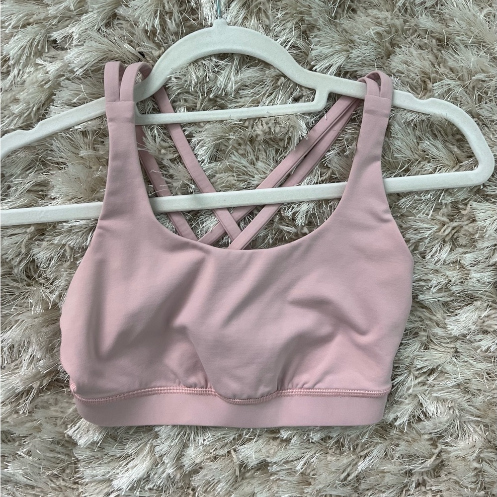 Pink Lululemon Energy Bra Size 6